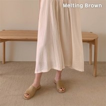 셀러허브 패션 [멜팅브라운] 여성 봄 여름 라탄 뮬 슬리퍼 3color