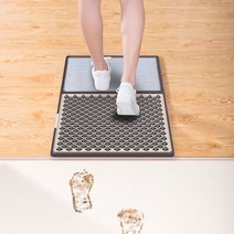 오염 방지 소독조 발판 소독매트 발판소독기 현관, 다크 그레이 미끄럼 방지 매트  83x45cm