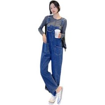 임산부옷 임신복 오피스임부복 봄 데님 출산 비브 청바지 점프 슈트 바지 티셔츠 세트 임산부 의류