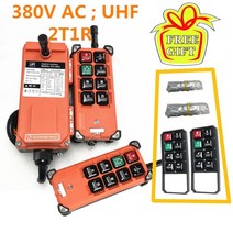 호이스트리모컨 50% 오프 배송 산업용 무선 라디오 크레인 원격 제어 JF21-E1B 호이스트 리프트, 06. 380V 2T1R EN keys, 06 380V UHF 2T1R EN