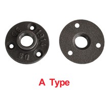 1pc 1/2 "3/4" 1 "스레드 철 파이프 피팅 벽 마운트 바닥 골동품 DN15 플랜지 조각 하드웨, 02 A Type DN20