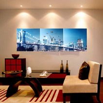 시티 브릿지 병풍 벽시계 120X40CM 벽시계인테리어 안방시계