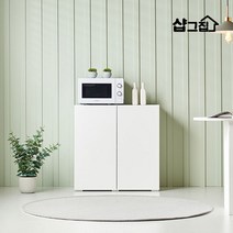 이오스 다용도 주방 수납장 장식장 컵 그릇 킨포크 홈카페 선반장 800, 라이트오크