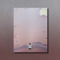 우리일쌍 동주와 고양이 몽글몽글 달 구경 떡 메모지 감성 다꾸 문구 굿즈 떡메모지