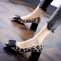 스틸레토 플랫 구두 호피구두 미들힐 레오파드 펌프스