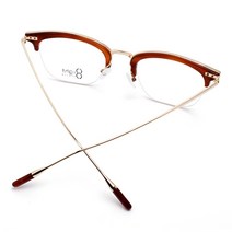 블랙라벨 에잇스텔라 ES-1622 4컬러 반무테안경 고급 남녀공용 안경테