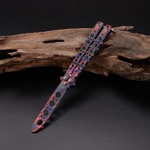 야외 게임을 위한 휴대용 접이식 나비 칼 1 개 Balisong 트레이너 스테인레스 스틸 포켓 연습 훈련 도구, 14 N, 14 N