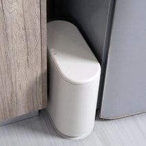 디자인예쁜 건식화장실 원터치오픈 휴지통 디자인휴지통 신혼집선물 청소 실용적 회사, 화이트