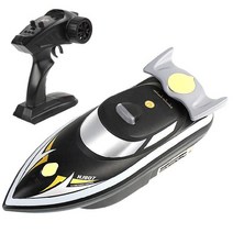 RC 보트 무선HJ807 원격 제어 미끼망 낚시 보트 RC 수영장 및 호수 고속 전기 레이싱 장난감, 04 EU black