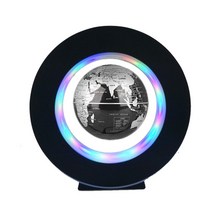 샤오미 Mijia LED 세계지도 자기 부상 플로팅 글로브 Levitating 램프 홈 장식 밤 빛 참신 공 생일, EU Plug, Black Globe Light