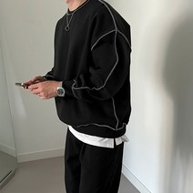 치트키 리버스 이중지 레이어드 맨투맨