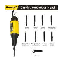 목수 공구 전기 목공 끌 조각 칼 루트 가구 펜 커터, Set 2