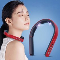 Smabat 목마사지기 접이식 휴대용 저주파 목 마사지기, 레드
