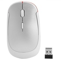 무선 마우스 USB 2.0 수신기 슈퍼 슬림 미니 귀여운 광학 오른쪽 스크롤 노트북 PC 비디오 게임 최고의, 03 Silver, 한개옵션1