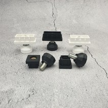 인라이프 PVC 각파이프 높이조절발 가구 의자 책상 높이 받침 길이 조절, 20X20, 블랙