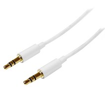 StarTech.com 3.5mm 오디오 케이블 - 3m (10피트)- 슬림 수 AUX 코드 헤드폰 보조 (MU10MMS) 블랙, 10 ft_Audio Cable