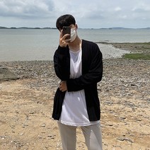 남자 가디건 여자 가디건 자켓 남성 유카타 얇은 간절기 가디건 카디건 오버핏 롱 로브 봄 여름 가을 가디건