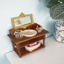 앤틱 욕실세트 인테리어장식품 인테리어 미니어처DIY 홈데코 로맨틱한 귀요미양 풍수 집들이 인형 꽃다발 플라워 인싸템 가성비 인테리어소품