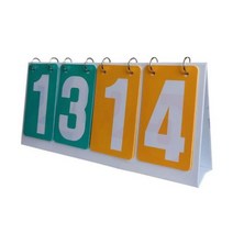 점수판 스코어보드 4 자리 플립 점수 보드 게임 대형 경쟁 휴대용 탁상 판, 02 Yellow Green