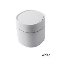 미니 쓰레기통 가정용 탁상 휴지통 주방 거실용 작은 쓰레기통, 01 WHITE