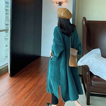 여성 맥시 니트 원피스 롱 스커트 초가 내부 드레스 가 겨울 그물 레드 슈퍼