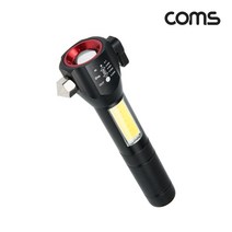BB798 Coms LED 충전식 손전등 망치 야간용 캠핑 등산, 상세페이지 참조