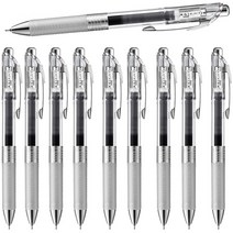 Pentel 에너겔 인프리 볼펜 10개 세트, BLN75TL 0.5mm 블랙 10개 세트