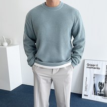 데일트 남자 빅사이즈 하찌 라운드 오버핏 니트