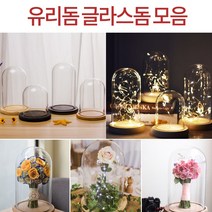 미스터홈 유리돔 글라스돔 부케 말리기 무드등, 3. 12cm 화이트원목