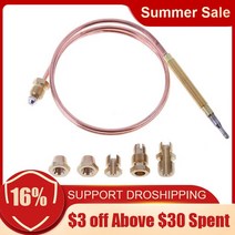 컨트롤러 60cm 열전쌍 가스 밸브 보일러 온도 센서 온도계 프로브 온수 5개 고정, 없음