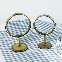 둔떼 빈티지 미니 회전 양면탁상거울 확대탁상거울, 빈티지미니탁상거울(M)