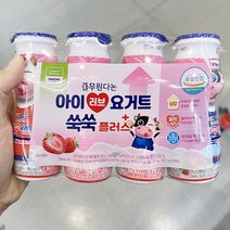 풀무원 다논 아이러브요거트 쑥쑥플러스 딸기 100ml x 4 x 3개 일반포장, 종이박스포장