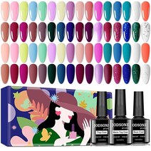 JODSONE 32+3피스 젤 네일 폴리쉬 키트 Soak Off 세트 글리터 아트 살롱 DIY 가정용 매니큐어 5550787020, gel color 05