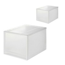 무인양품 수납 케이스 깊은형, 2개, 반투명