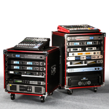 이동식 음향장비 박스 무대 장비 캐비닛 오디오 앰프, 10U강화캐비닛 1칸 전면투명도어 레드알루미늄