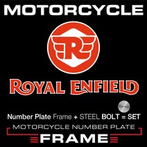로얄 엔필드 바이크 번호판가드+스틸볼트- MFMC11- ROYAL ENFIELD 3 LINE + BOLT 미니에프, D01