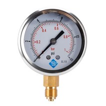 TS 저압 압력 게이지 0-1Bar 0- 15PSI 1/4 인치 68mm 다이얼 유압 수압계 압력계 측정 도구, 보여진 바와 같이, 하나