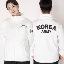 땡큐솔져 ROKA ALL자수 화이트 보아털 후리스