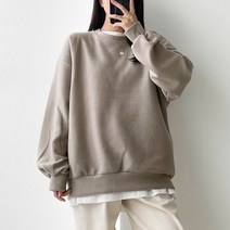 퍼니걸스 기모 무지 라운드 맨투맨 티셔츠 여성의류_1385