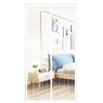 원터치 캐노피 가정용 입구 마그네틱 스크린 도어 커튼 파리 방지 곤충 메쉬 자동 후크 및 루프 맞춤형, 08 H_04 90x200cm