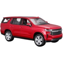 maisto 1:26 chevrolet 2021 tahoe suv 자동차 정적 다이 캐스트 차량 소장 모델 자동차 장난감, 빨간색, Red