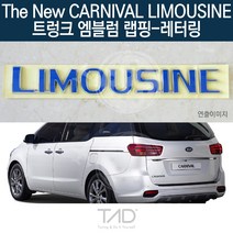 TaD 더뉴카니발리무진 트렁크엠블럼 랩핑 레터링 YP 데칼, 백색반사(엠블럼미포함)