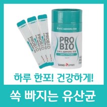 상아제약 쏙 빠지는 프로바이오틱스 유산균 스틱형 분말 프롤린 하루한포 장 건강 12종 혼합 전연령 우리 온 가족 영양제 여성 부모님, 30포 X 4통