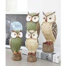 프로방스 인테리어 나무 위 부엉이 소품 취미생활 집들이 원룸 개업식 현관 카페 집꾸미기 크리스마스, 브라운 (대-565)