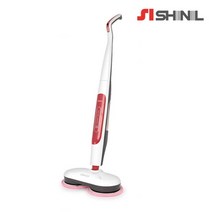 신일 트윈회전 극세사패드 무선 물걸레 청소기, 화이트 + 레드, SDC-B5000WR