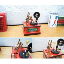 귀여운 곰돌이캐릭터 턴테이블 오르골 의미있선물, 상세페이지 참조