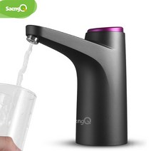 가정용 휴대용 워터 usb 충전 물병 알칼리 워터 디스펜서 자동 전기 물 갤런 마시는 병 스위치 스마트 펌프 수처리 기기, 검은색