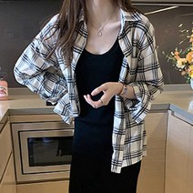 봄긴팔 체크 셔츠 오피스 데일리 코디 캐주얼 남방 가을블라우스