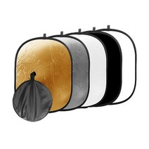 Goacro-60x90cm 5-in-1 휴대용 접이식 타원형 조명 반사판 사진 스튜디오 사진 카메라 플래시 조명 액세서리