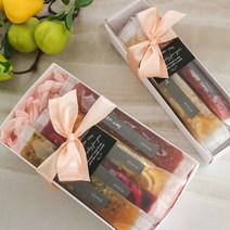 달콤트리 수제청 한포씩 간편한 과일 스틱청 선물포장 차 디저트 간단한 선물 수제 선물세트 감사 퇴사 어린이집 선생님선물 직장 돌 돌잔치 결혼 결혼식 웨딩 하객 조문 답례품, 쇼핑백추가, 6포